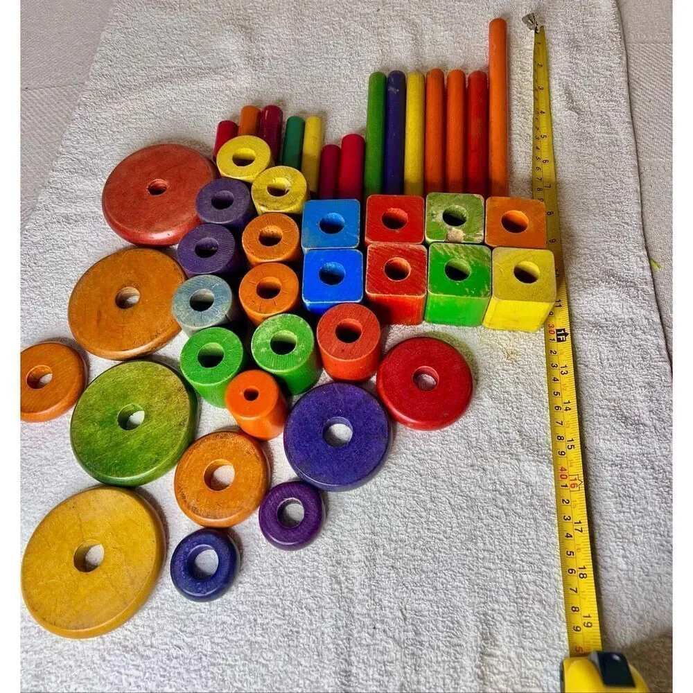 Collectible Set of Vintage Playskool COL-O-ROL BLOCKS